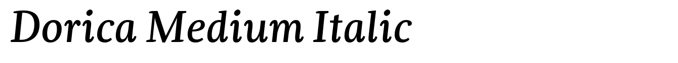 Dorica Medium Italic